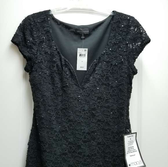 Lace & sequin black cocktail dress, NWT, gorgeous! - Picture 6 of 8